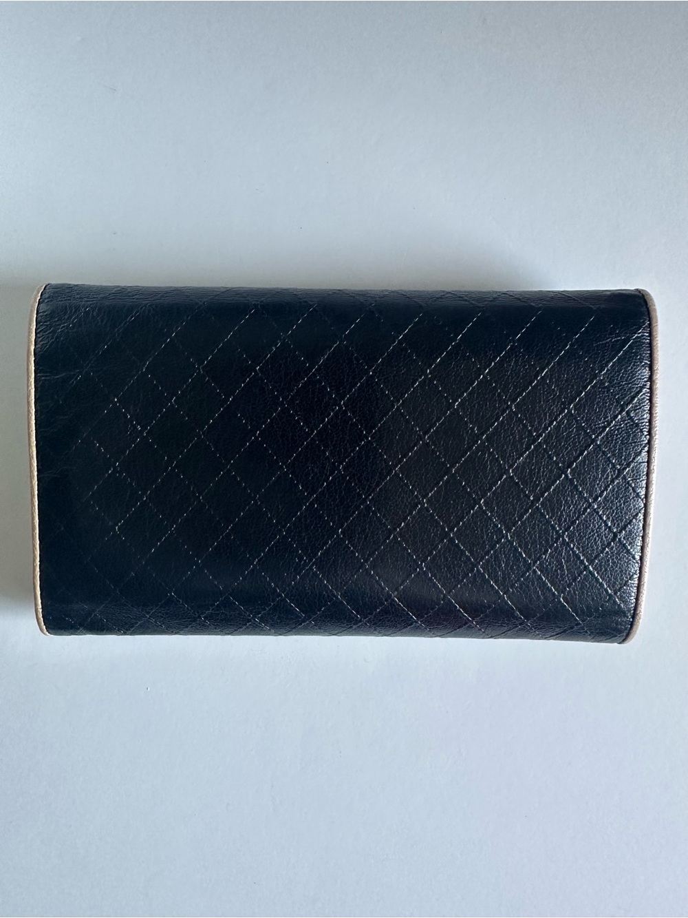 Authentic Chanel Bicolor Diamond Quilted Long Flap Wallet + WOC Conversion Kit - Picture 5 of 17